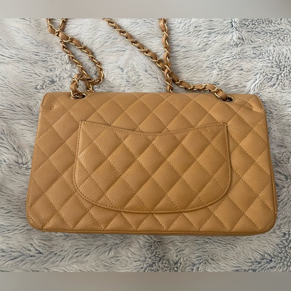 Chanel Beige Caviar Classic Double  Flap Medium - Picture 2 of 13